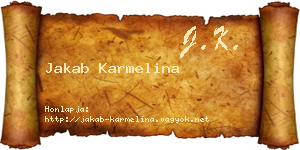 Jakab Karmelina névjegykártya